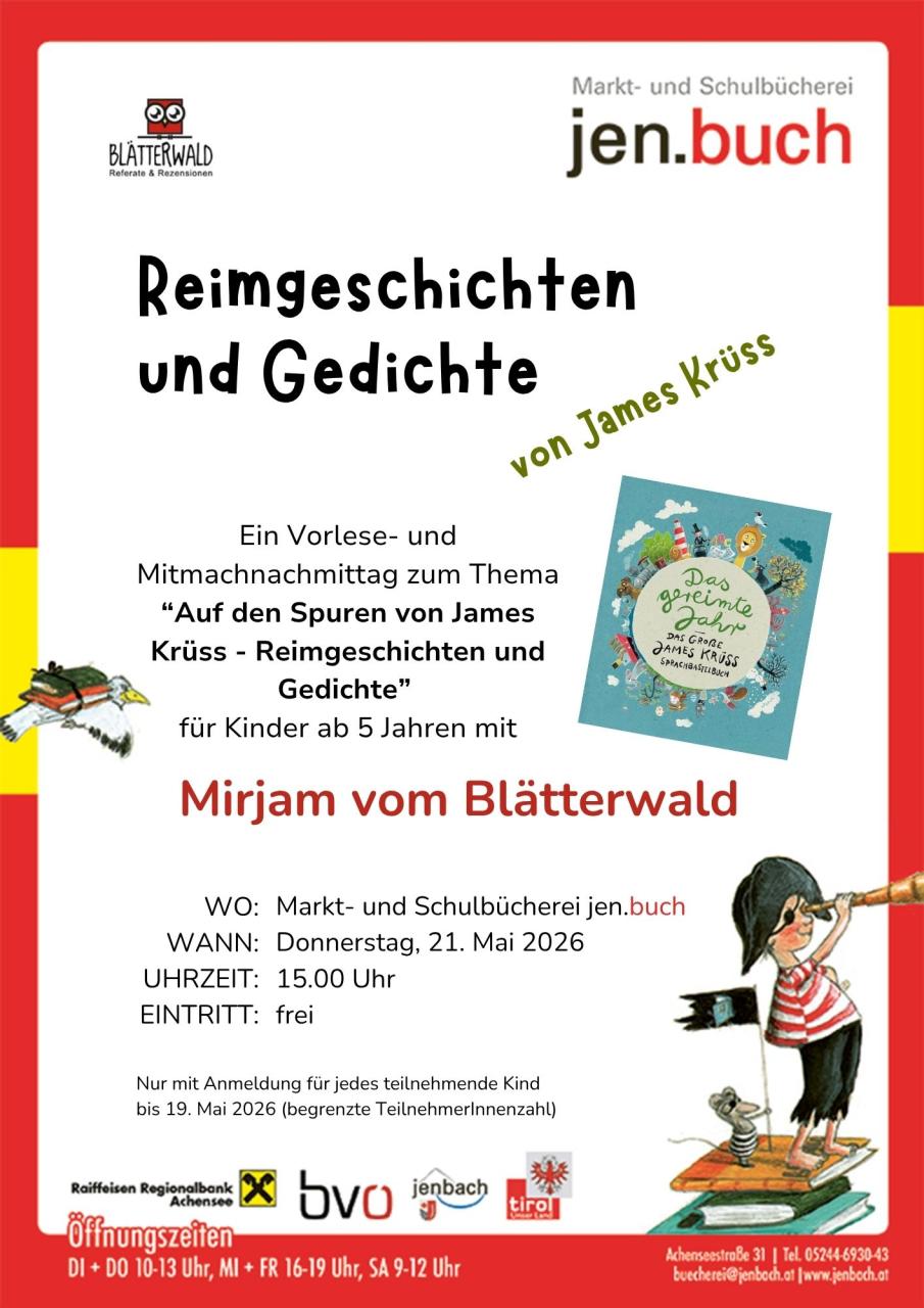 Reimgeschichten und Gedichte von James Krüss - Plakat