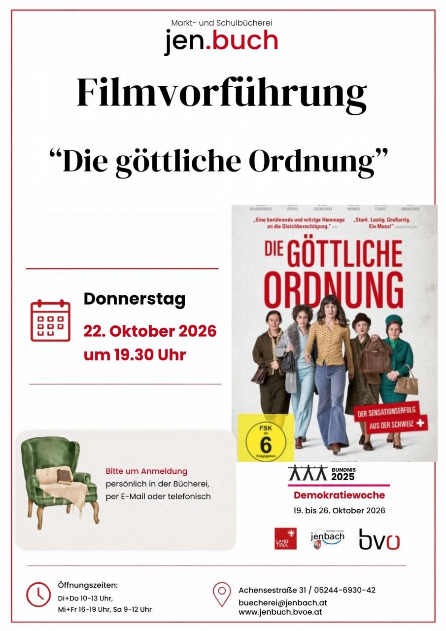 Plakat Filmvorführung