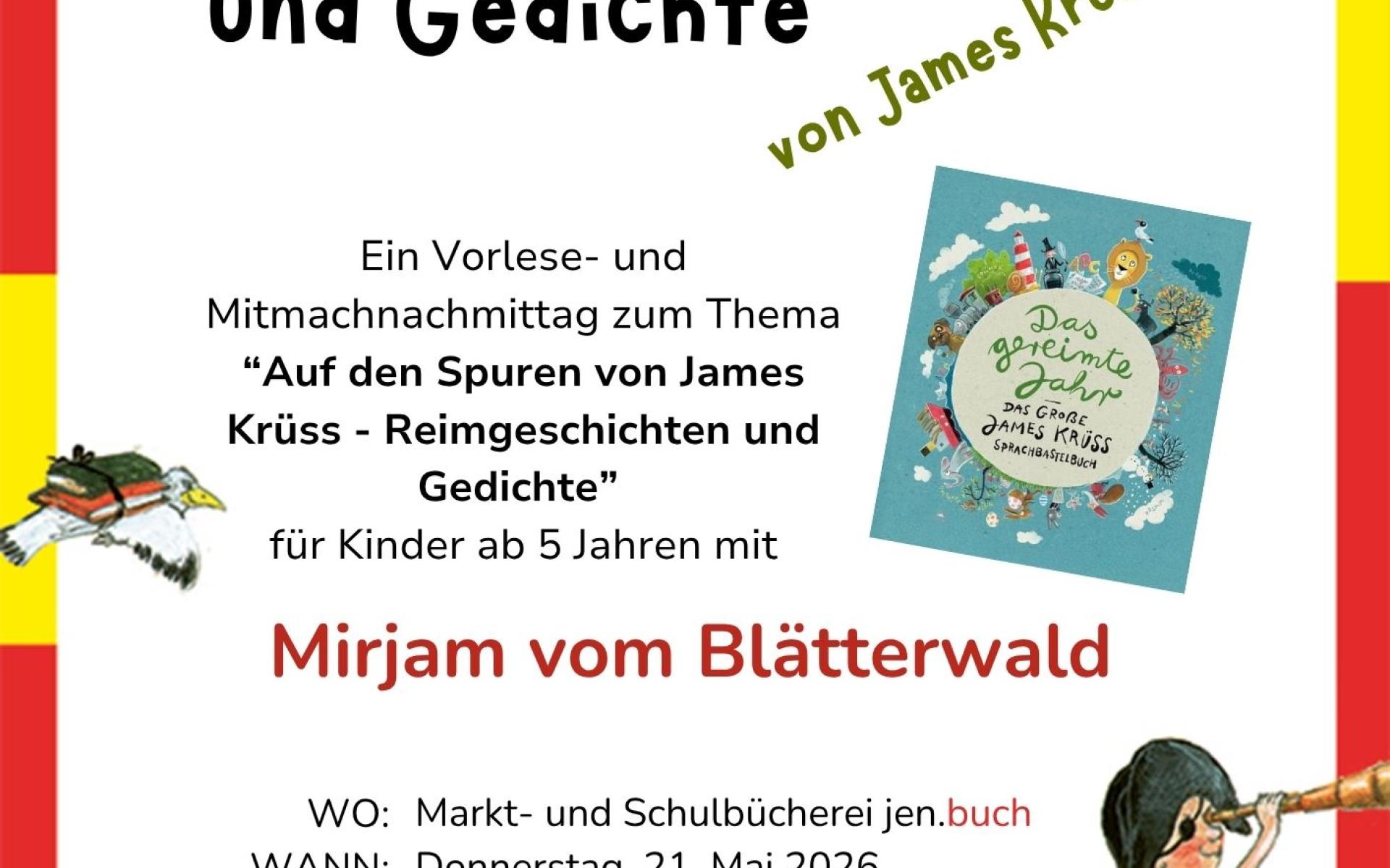 Reimgeschichten und Gedichte von James Krüss - Plakat