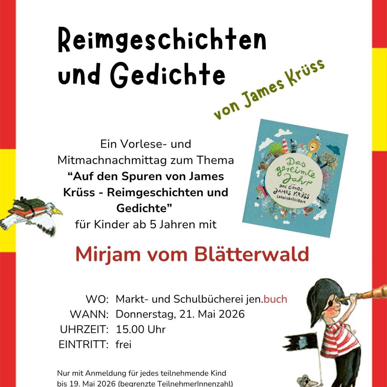 Reimgeschichten und Gedichte von James Krüss - Plakat