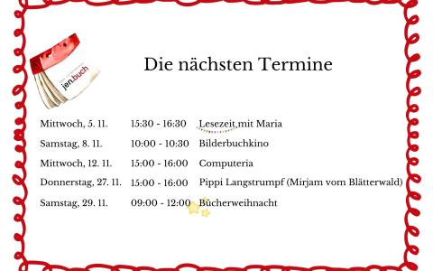 Die nächsten Termine